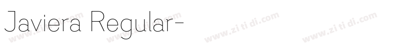 Javiera Regular字体转换